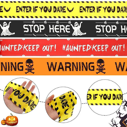 Trick 'Roll' Treat Halloween Tape - Halloween - Haunted House Props (Bloody Cloth, Tombstones, Warning Tape) - Scribble Snacks