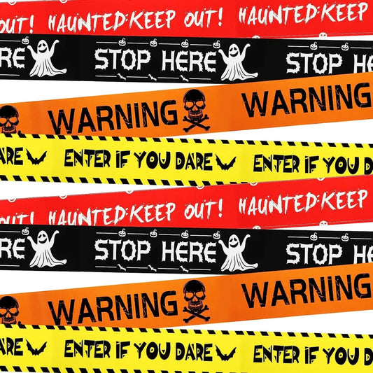 Trick 'Roll' Treat Halloween Tape - Halloween - Haunted House Props (Bloody Cloth, Tombstones, Warning Tape) - Scribble Snacks