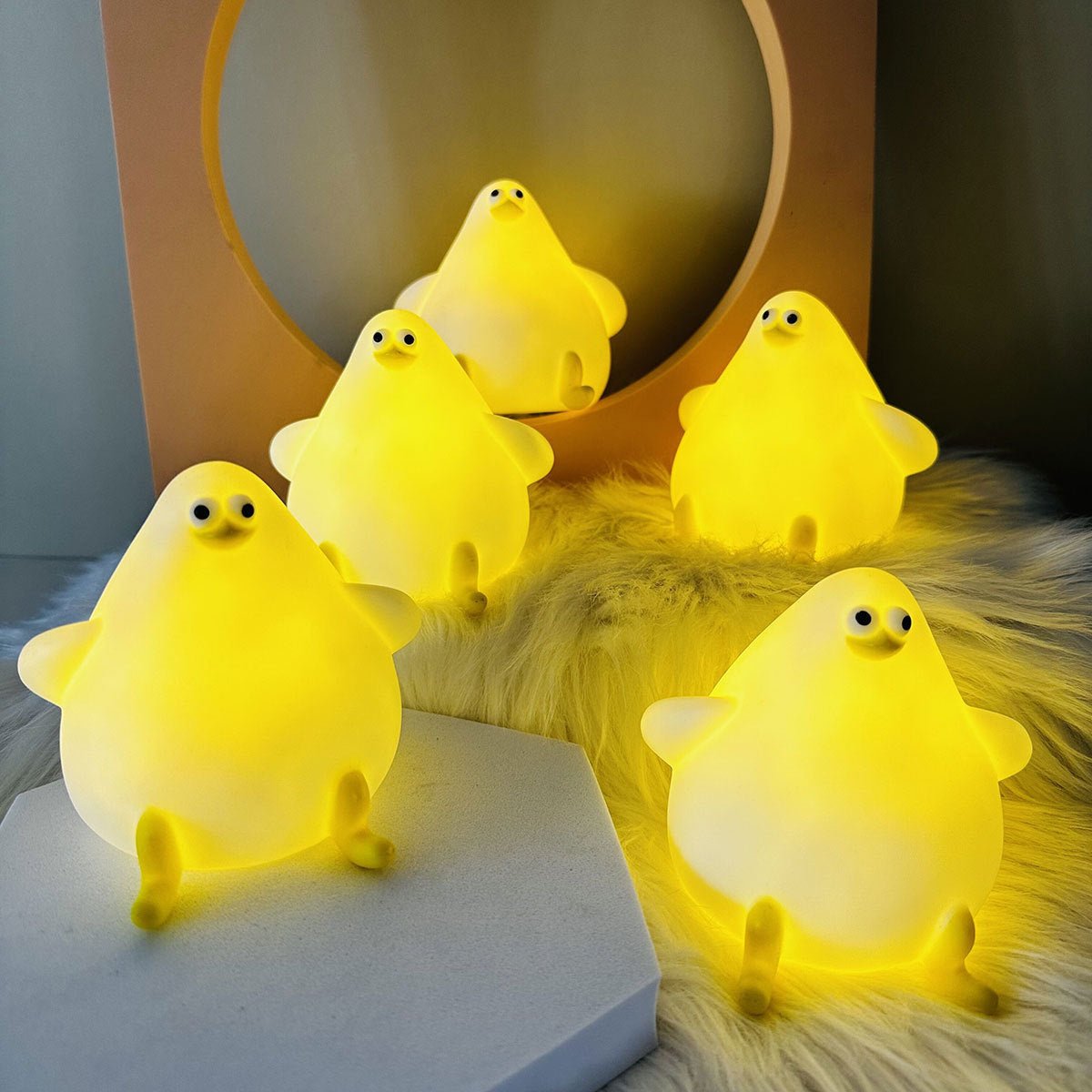 Warm Lovely Cute Cartoon Silicone Sea Gull Night Light With USB Charging Christmas Gifts Kids Grils Room Bedside Sleeping Lamp - 0 - Scribble Snacks