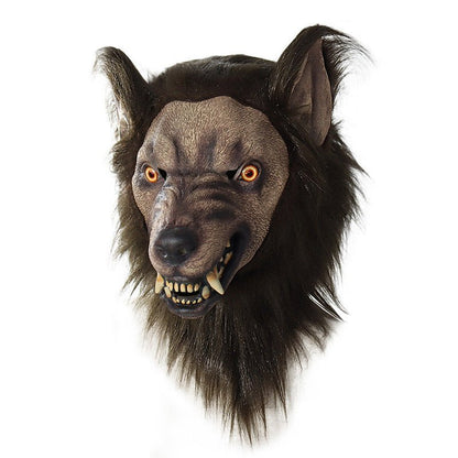 Werewolf Costume Party Mask Halloween Simulation Animal Rotate Headwear Costume Wolf Face Masks Cosplay - 0 - Scribble Snacks