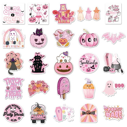 Wicked Pink Halloween Stickers - Halloween - Stickers & Labels (including Scrapbooking, Wall Decals) - Scribble Snacks