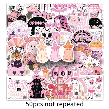 Wicked Pink Halloween Stickers - Halloween - Stickers & Labels (including Scrapbooking, Wall Decals) - Scribble Snacks