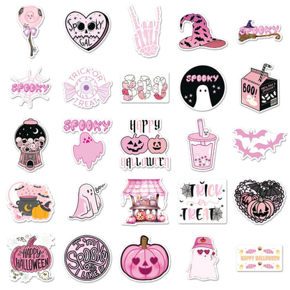 Wicked Pink Halloween Stickers - Halloween - Stickers & Labels (including Scrapbooking, Wall Decals) - Scribble Snacks