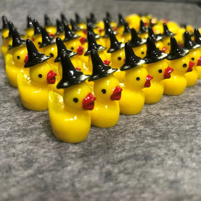 Witch Duck Snack Fairy Ornament - Halloween - Resin Ornaments & Charms - Scribble Snacks