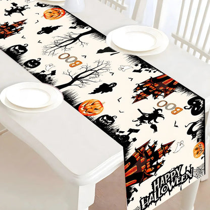 Witch Pumpkin Halloween Table Runner - Halloween - Tableware (Placemats, Napkin Rings, Table Runners) - Scribble Snacks