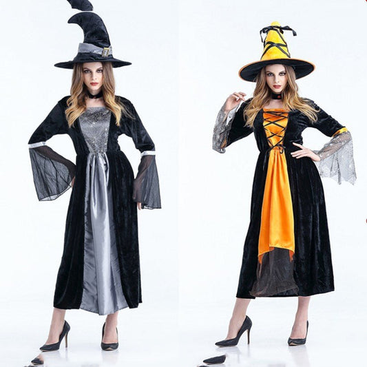 Women Scary Witch Costumes Adult Sorceress Cosplay Costume For Halloween Carnival Fancy Dress Women Magic Moment Costume - 0 - Scribble Snacks