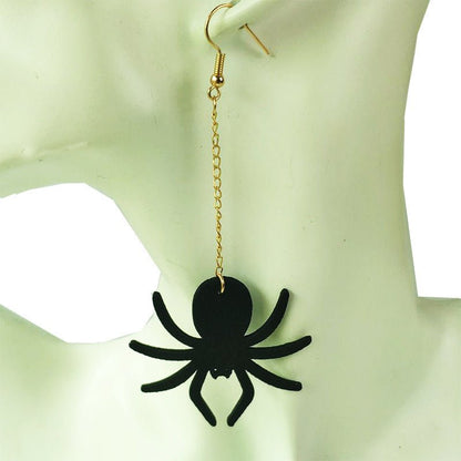 Women's Halloween Skull Spider Earrings - 0 - Scribble Snacks