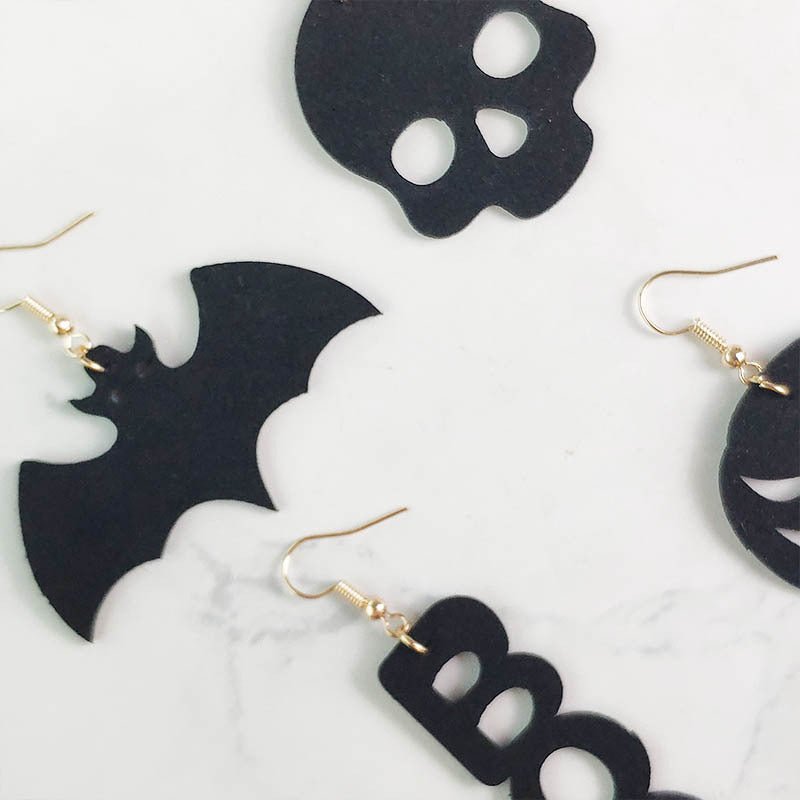 Women's Halloween Skull Spider Earrings - 0 - Scribble Snacks