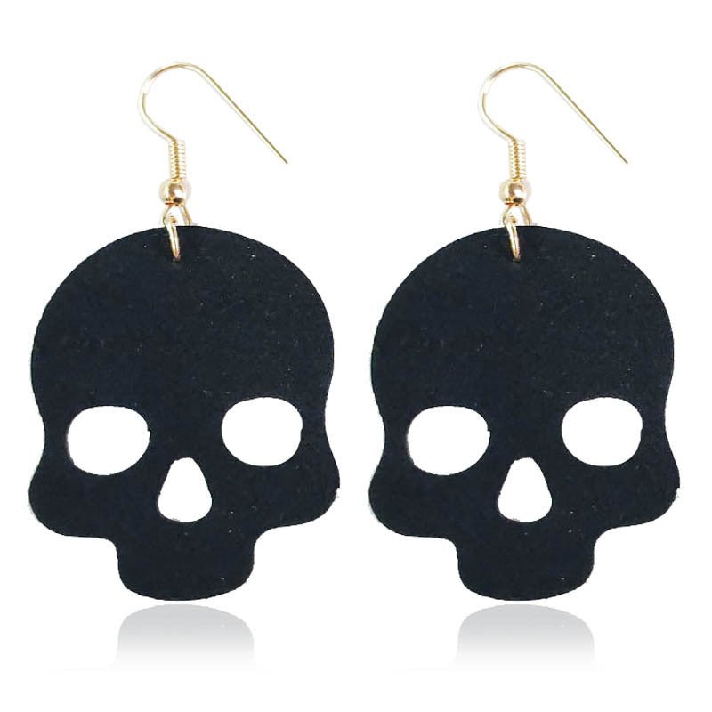 Women's Halloween Skull Spider Earrings - 0 - Scribble Snacks