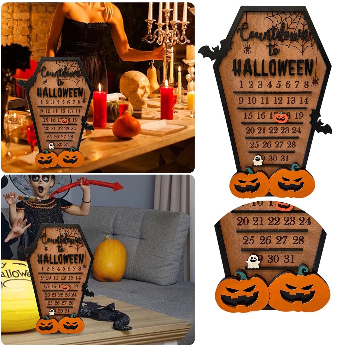 Wooden Halloween Decoration American Style - 0 - Scribble Snacks