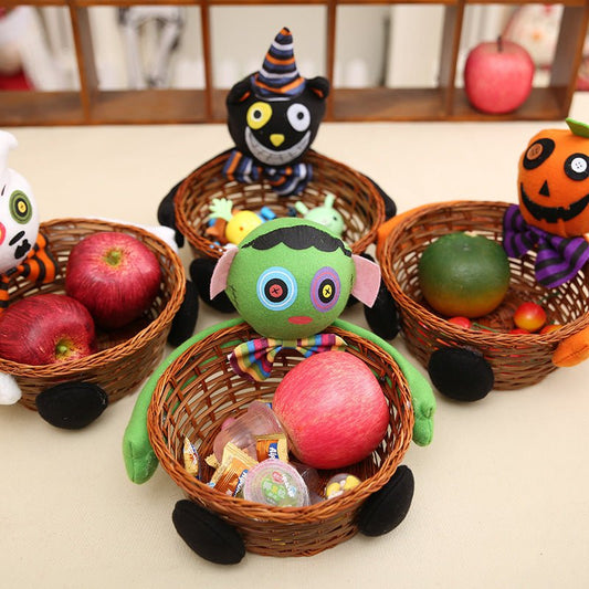 Woven Halloween Candy Cookie Basket - 0 - Scribble Snacks