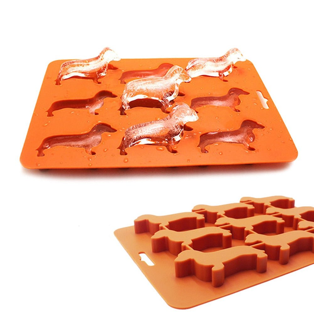 3D Dachshund Chocolate & Ice Cube Mold - Party DIY Baking Tools for Cake and Ice Making - Ice Cube Trays - Scribble Snacks