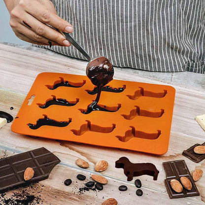 3D Dachshund Ice Cube Mold - Reusable Food Grade Mold for Summer Drinks with Juice and Wine - Ice Cube Trays - Scribble Snacks