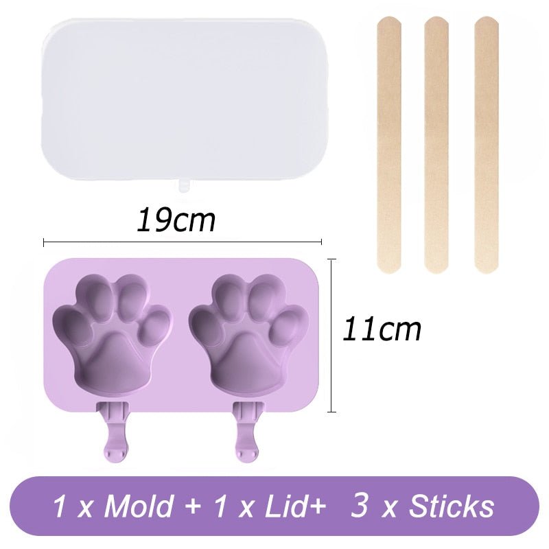Adorable Cartoon Silicone Ice Cream Mould - Cute Image Popsicle Moulds with Lid - Try Handmade Ice Creams! - Ice Cube Trays - Scribble Snacks