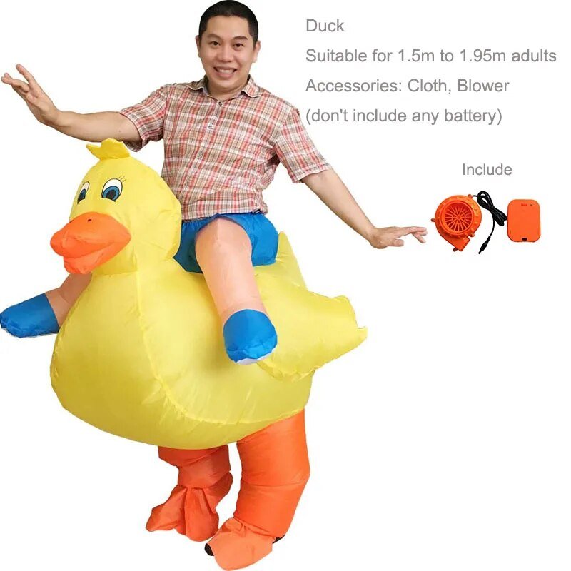 Adult Inflatable Duck Costume - Inflatable Costume - Scribble Snacks