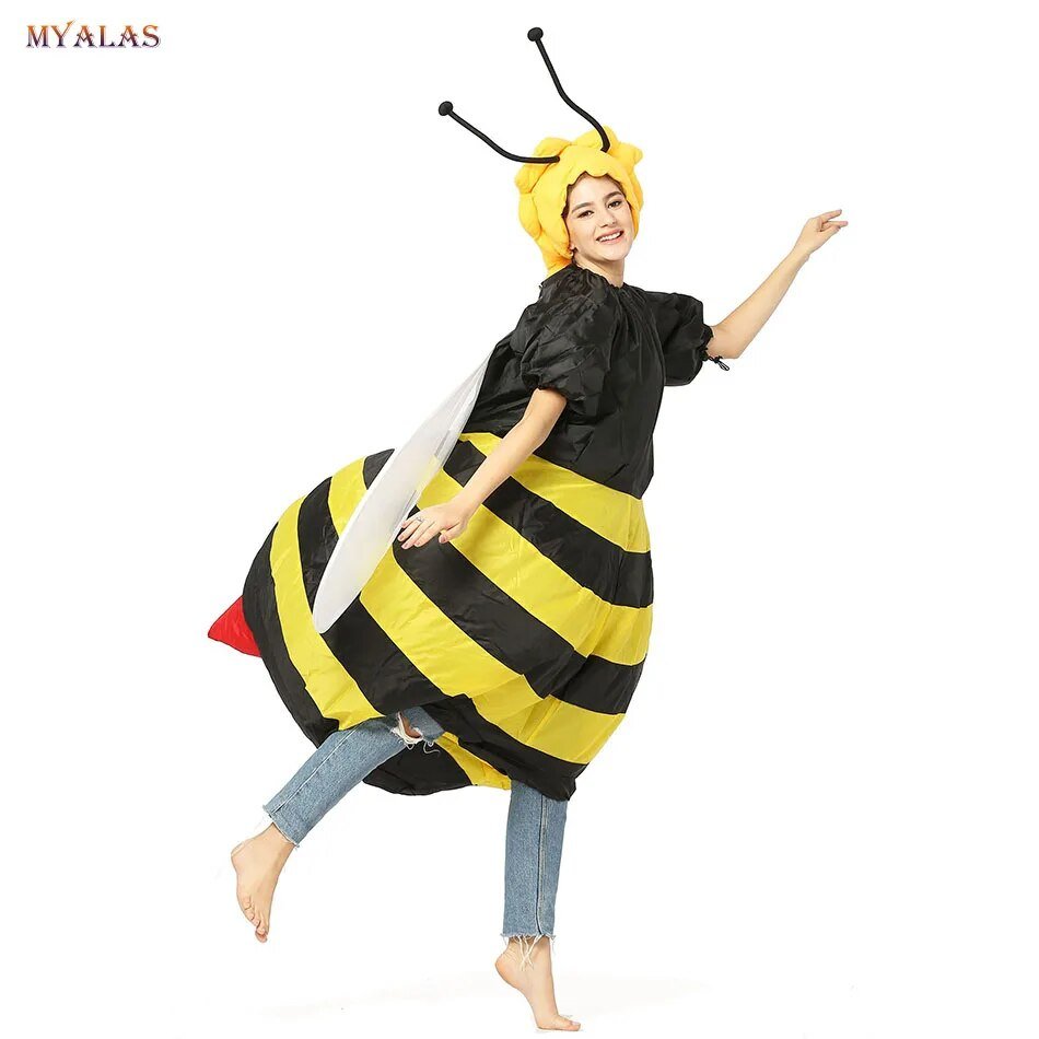 Adult Unisex Inflatable Bumblebee Costume - Inflatable Costume - Scribble Snacks