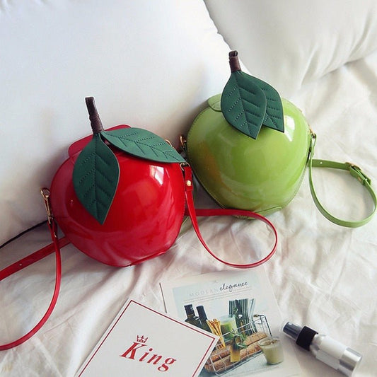Apple Shaped Crossbody Bag, Mini Size - Bags & Backpacks - Scribble Snacks