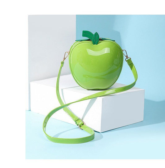 Apple-Shaped Crossbody Shoulder Bag: Green