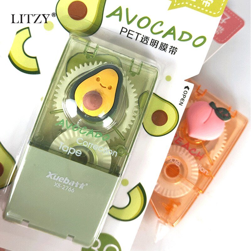 Avocado and Peach Correction Tape Set - Correction Tape/Liquid - Scribble Snacks