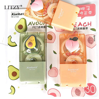Avocado and Peach Correction Tape Set - Correction Tape/Liquid - Scribble Snacks