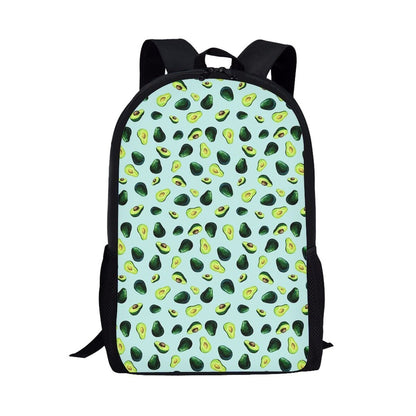 Avocado Pattern Backpack - Bags & Backpacks - Scribble Snacks