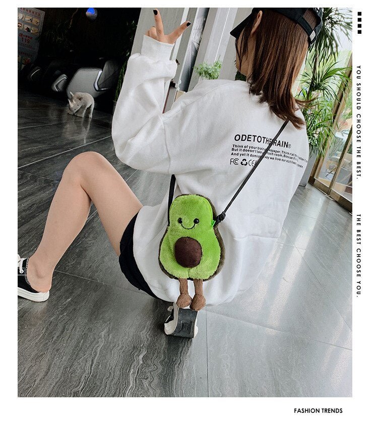 Avocado Plush Backpack for iPhone 12/13/SE - Bags & Backpacks - Scribble Snacks