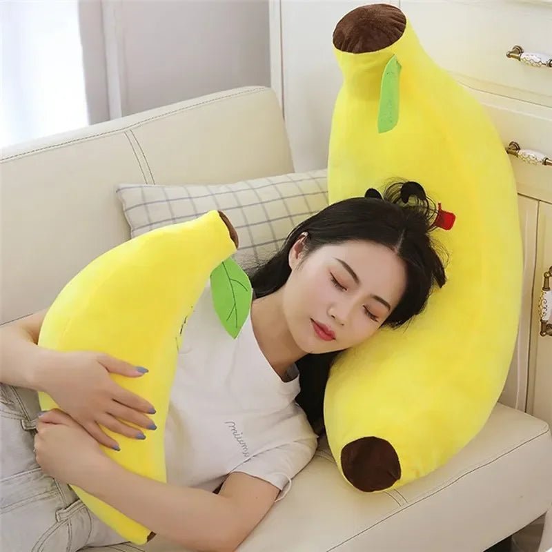 Banana Plush Pillow Toy - Soft Plush Toys - Scribble Snacks