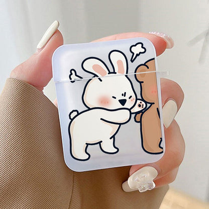 Bear & Bunny Couple Silicone Case for AirPods 1/2/3/Pro - Airpods Cases - Scribble Snacks