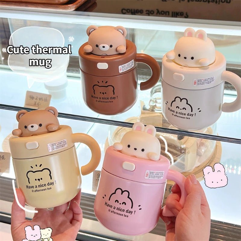 Bear Rabbit Kawaii Mug Warmer - Mugs - Scribble Snacks