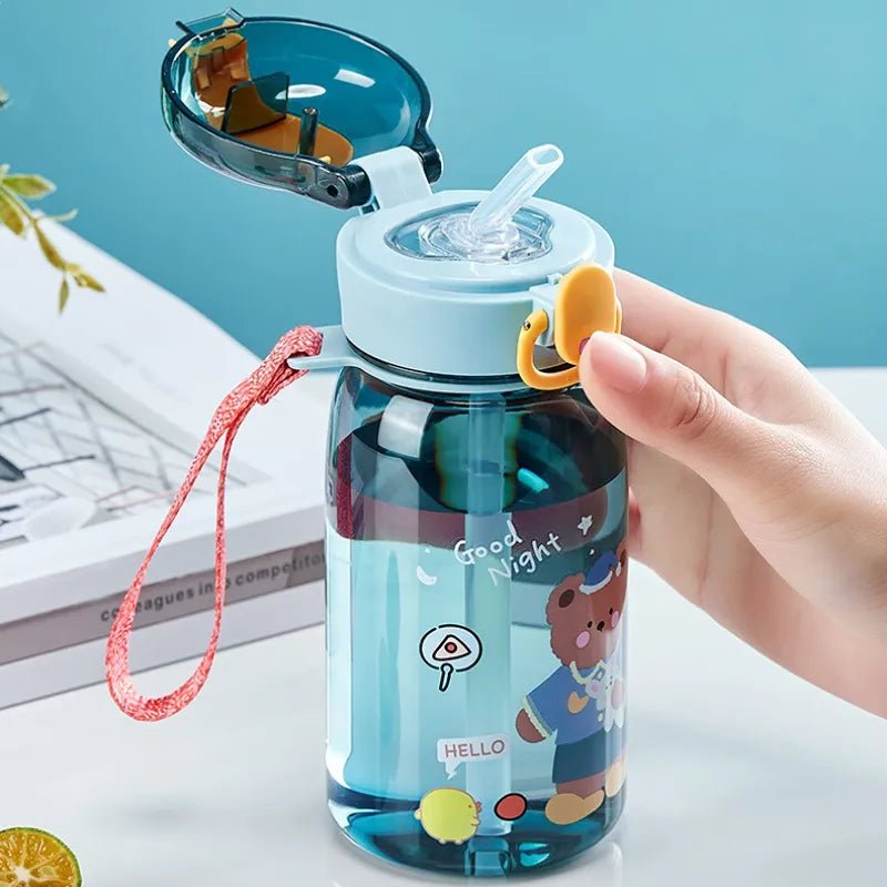 Bear Sippy Cup with Straw - Water Bottles - Scribble Snacks