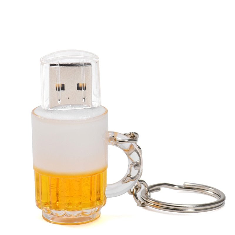 Beer Mug USB 2.0 Flash Drive with Keychain - 64GB - USB Drive - Scribble Snacks
