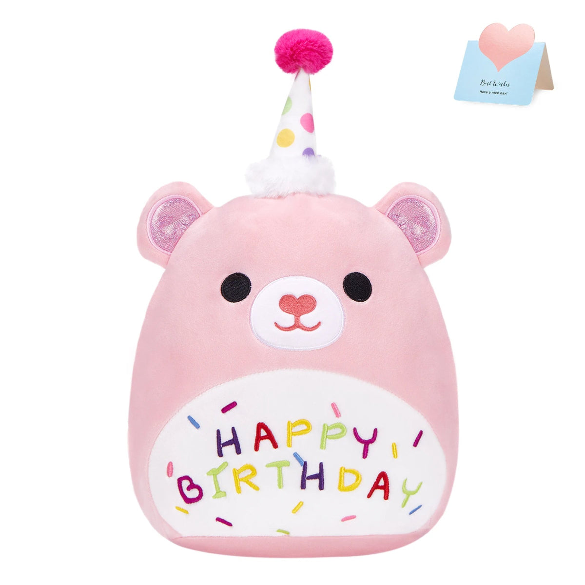 Birthday Bear Plush Pillow - Soft Plush Toys - Scribble Snacks