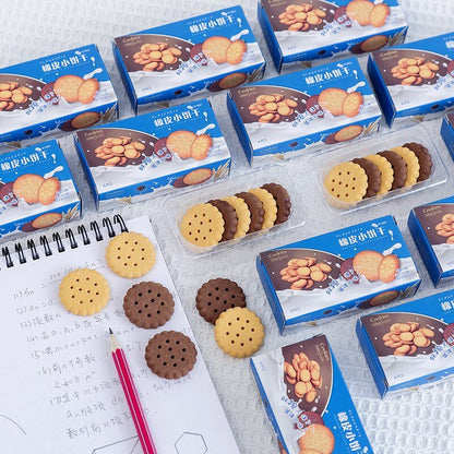 Biscuit Novelty Pencil Eraser Box Set - Erasers - Scribble Snacks