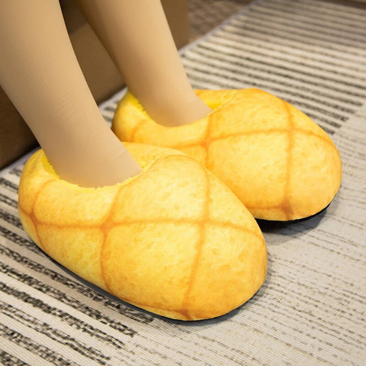 Bread Design Winter Slippers for Adults - Shoes & Slippers - Scribble Snacks