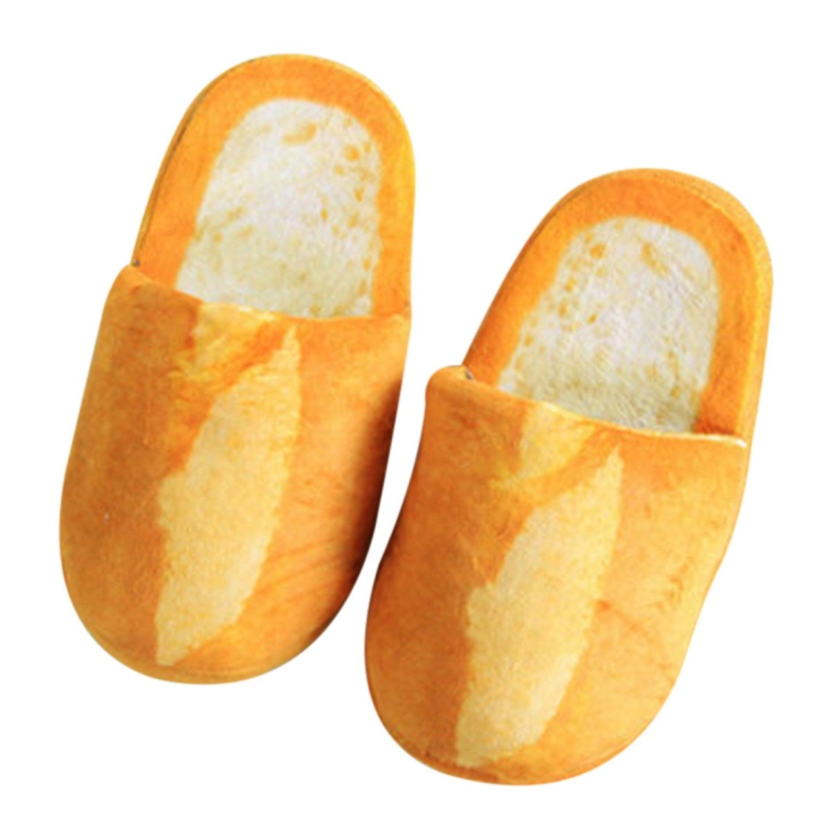 Bread-Shaped Winter Plush Cotton Slippers: Non-Slip, Warm - Shoes & Slippers - Scribble Snacks