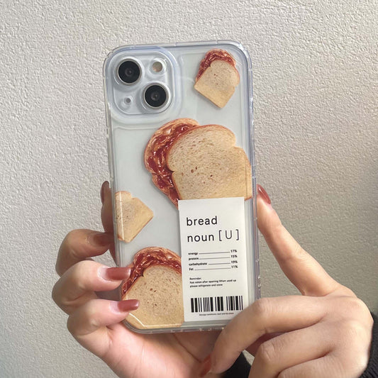 Breakfast Bread Buddy - Bread Label Phone Case for iPhone 13/11/14/12 & More - iPhone Cases - Scribble Snacks