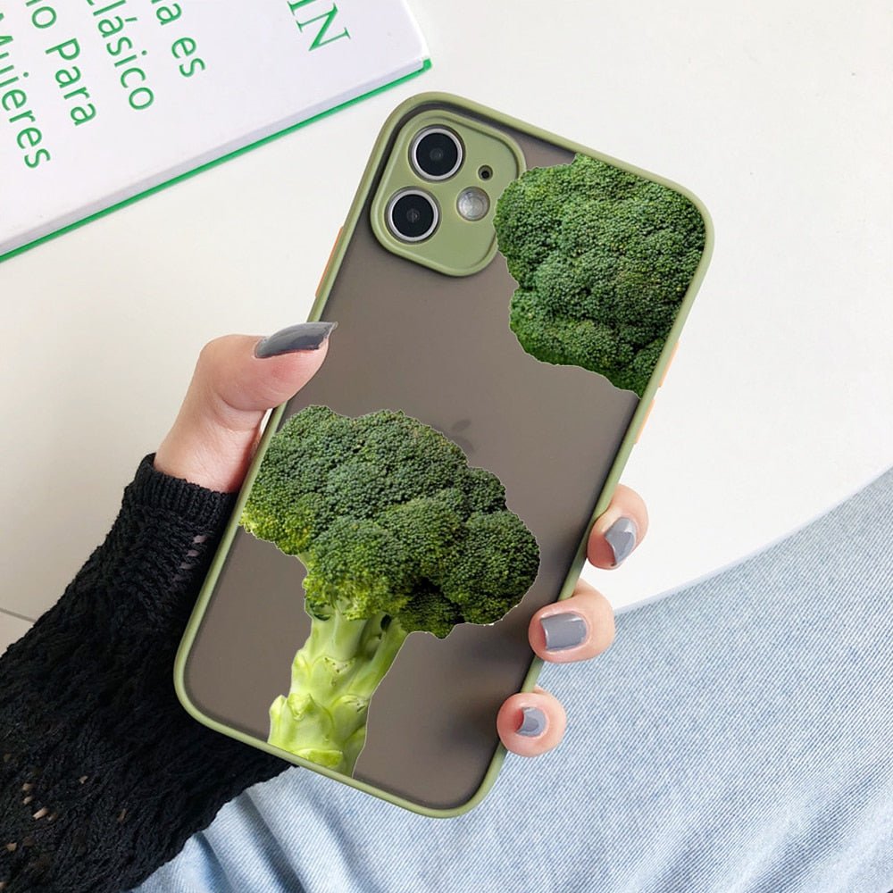Broccoli Blast - Creative Vegetable Broccoli Phone Case for iPhone 14/13/12 & More - iPhone Cases - Scribble Snacks