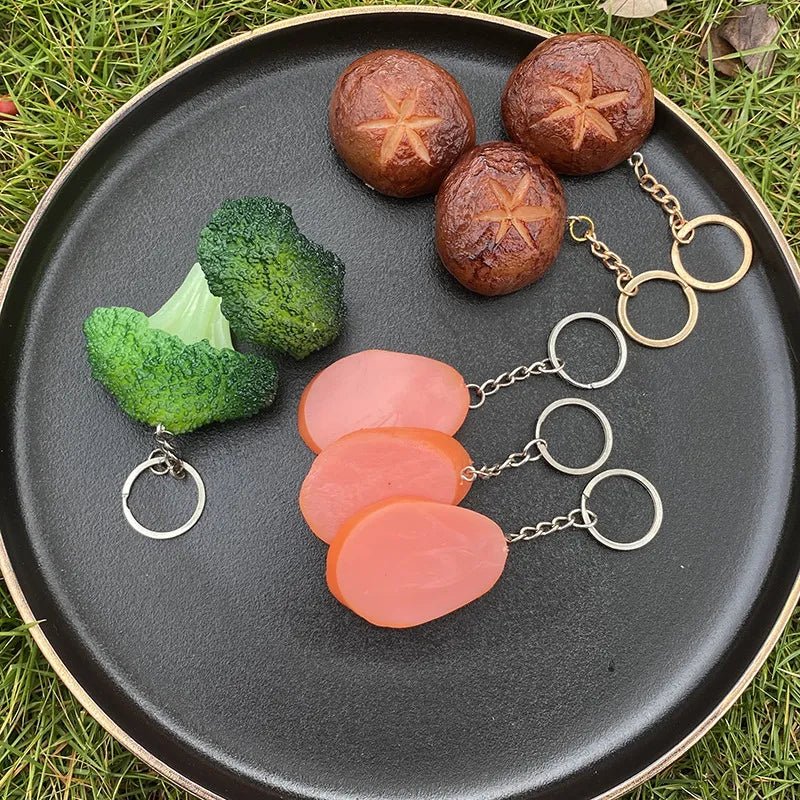 Broccoli Shrimp Silicone Keychain - Keychains - Scribble Snacks