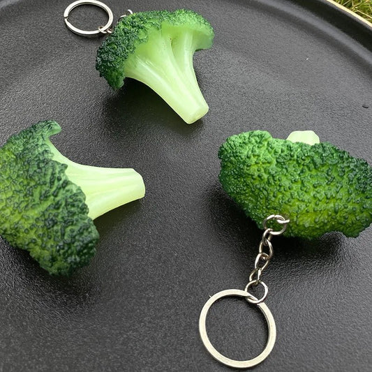 Broccoli Shrimp Silicone Keychain - Keychains - Scribble Snacks