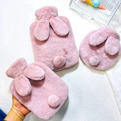 Bunny Tail Plush Hot Water Bag - Hand Warmers & Hot Water Bottles - Scribble Snacks