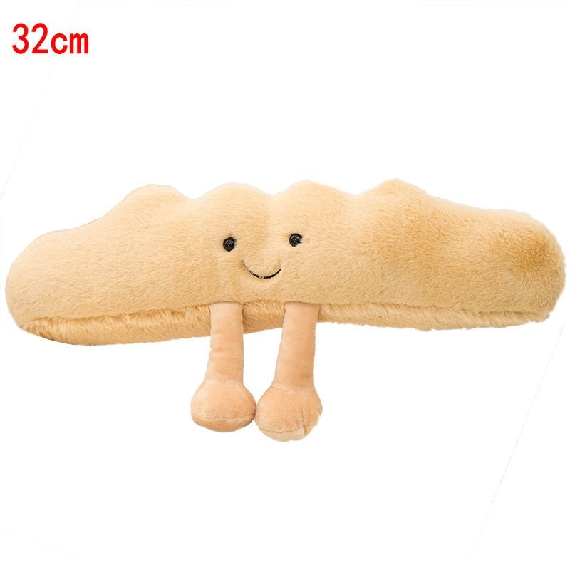 Burrito & Croissant Plush Pillow: Stuffed Bread Dolls - Soft Plush Toys - Scribble Snacks