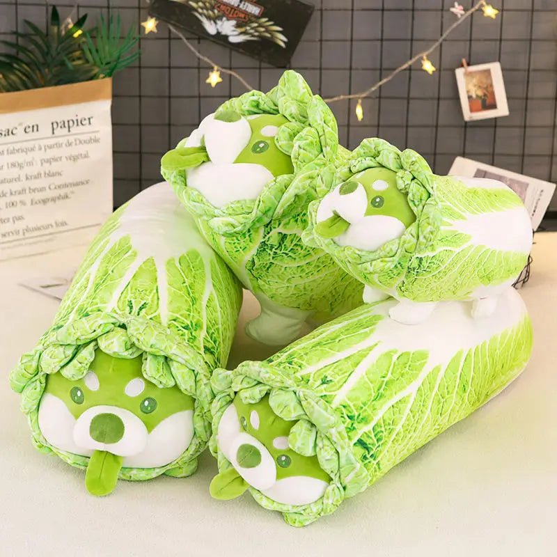 Cabbage Shiba Inu Plush Pillow - Soft Plush Toys - Scribble Snacks