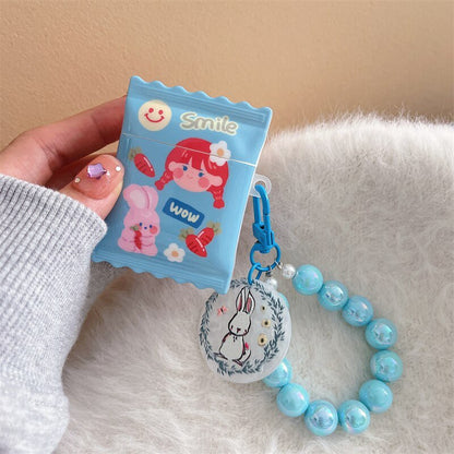 Candy Bear Silicone AirPods Case with Beaded Bracelet for AirPods 1/2/3/Pro - Airpods Cases - Scribble Snacks