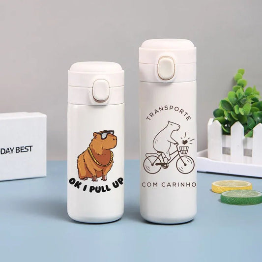 Capybara Cool-Warm Stainless Steel Thermos - Water Bottles - Scribble Snacks