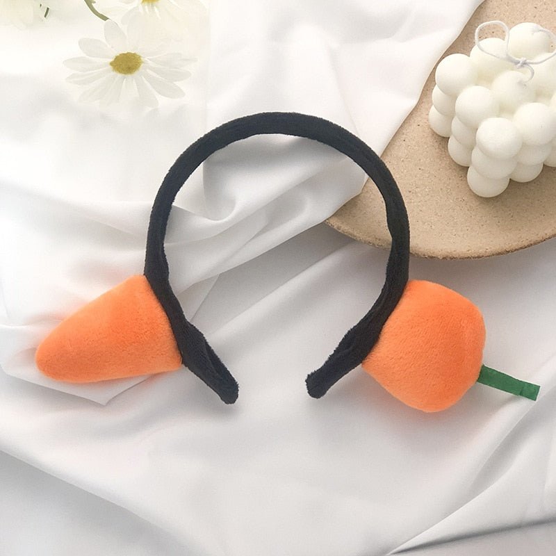 Carrot and Salted Fish Plush Hairband - Headbands - Scribble Snacks