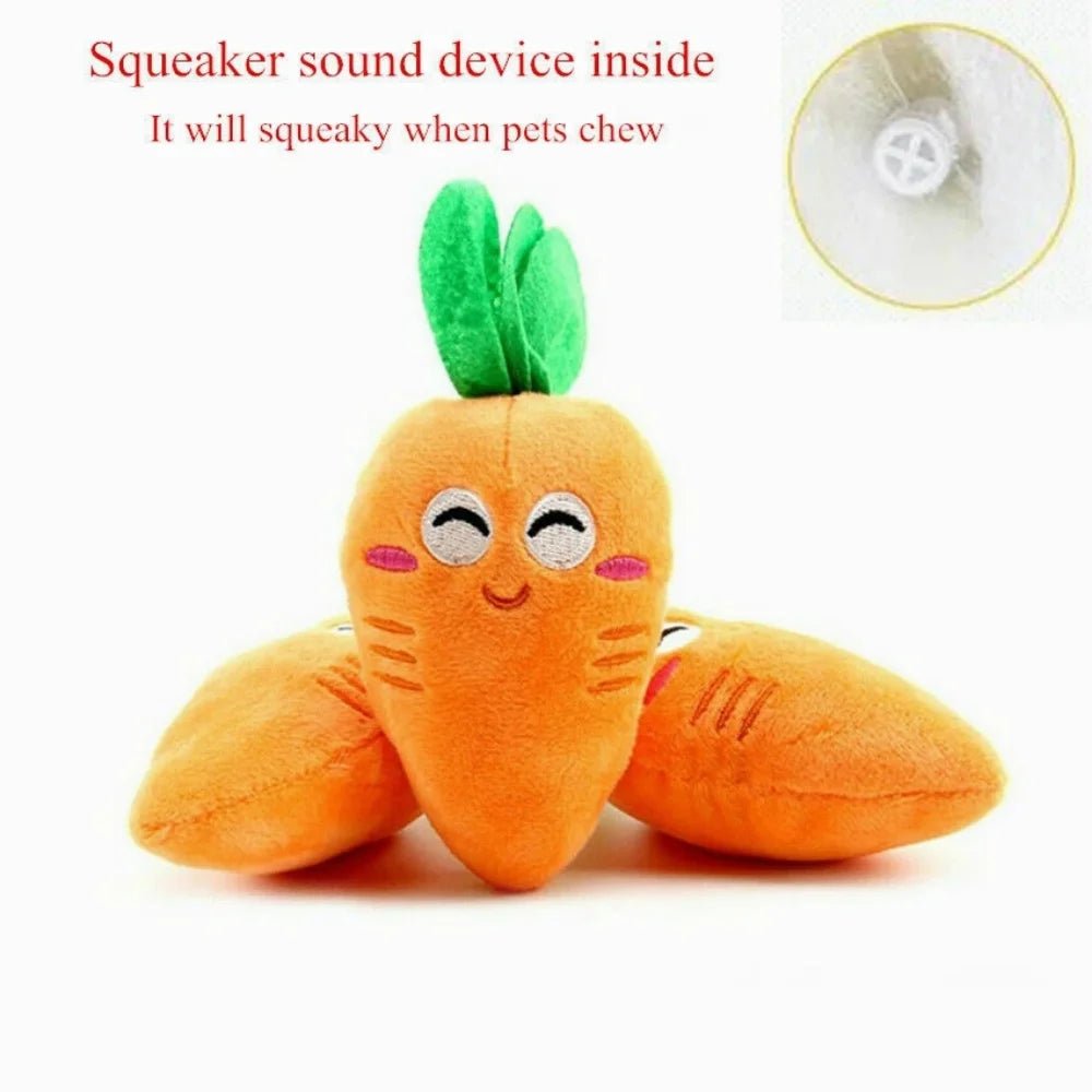 Carrot Crunch Plush Dog Toy - Soft Plush Toys - Scribble Snacks