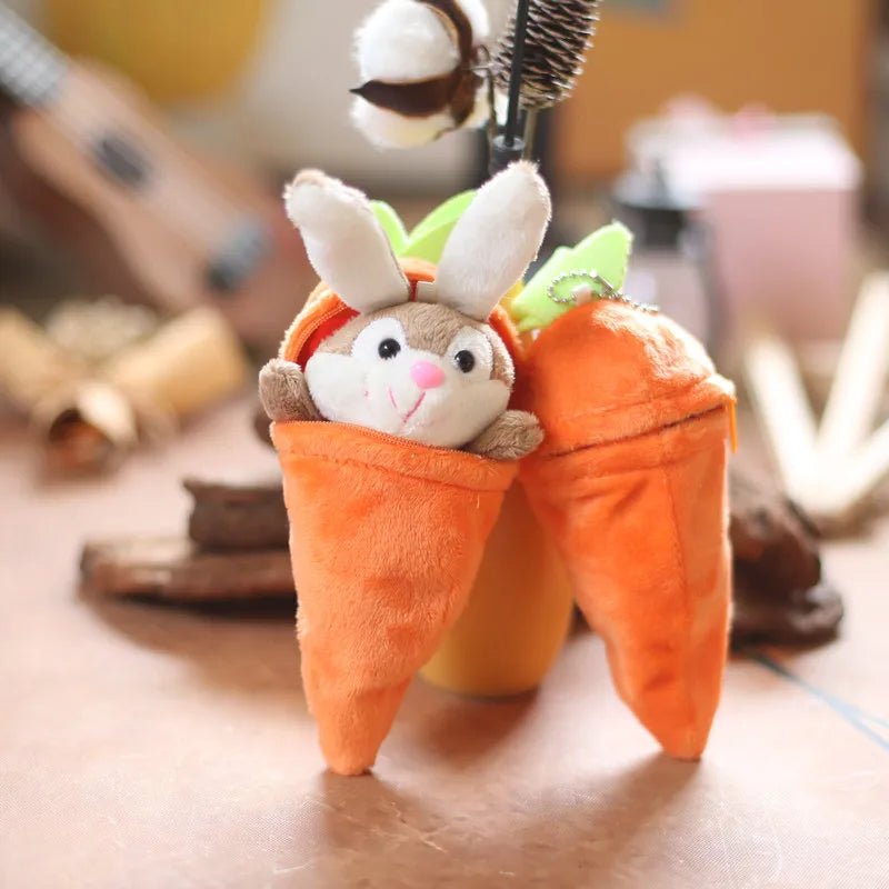 Carrot Rabbit Transforming Plush Pendant | Scribble Snacks