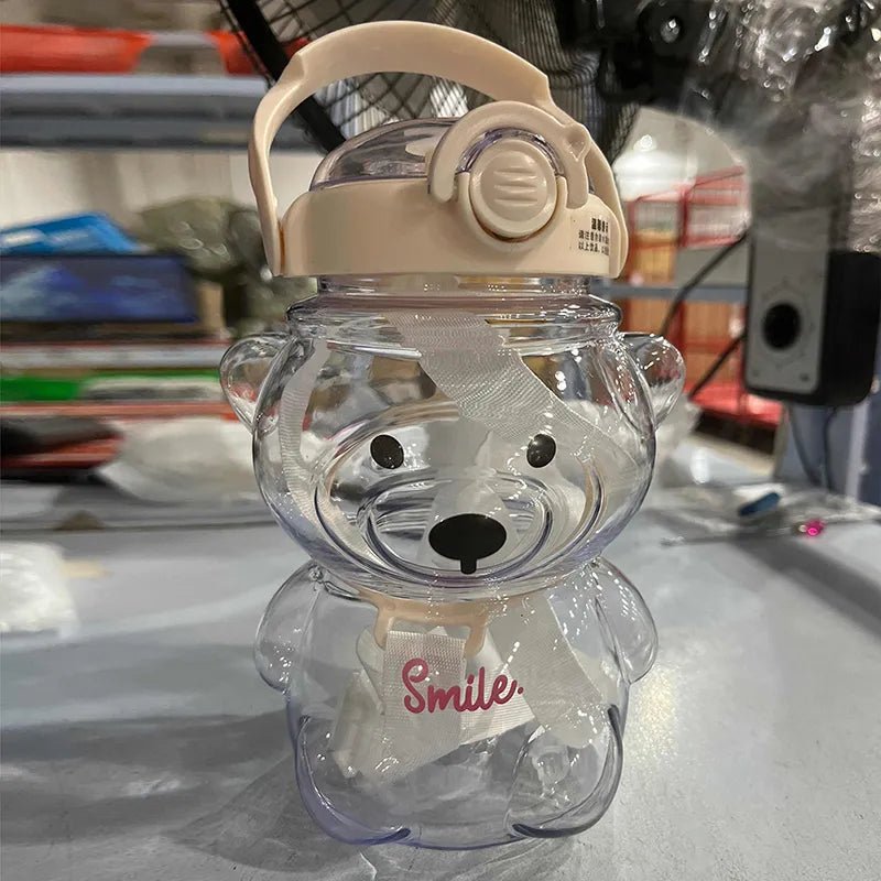 Cartoon Bear Kids Water Bottle - Water Bottles - Scribble Snacks