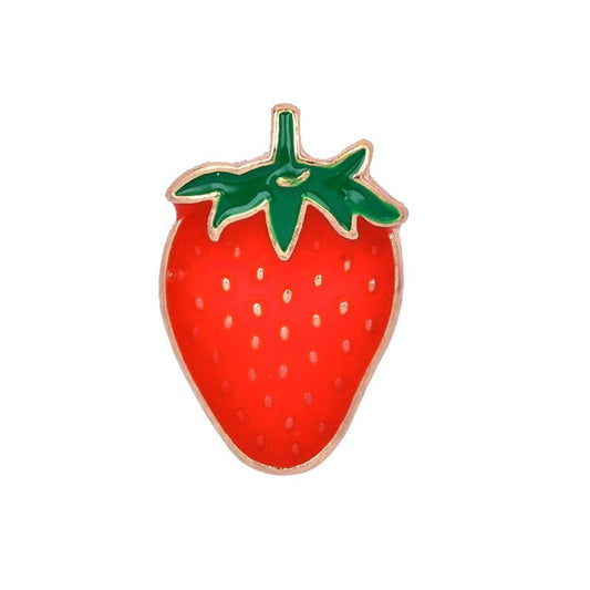 Cartoon Food Enamel Pins: Egg, Hamburger, Fries, Strawberry Cake - Clothing Pin - Scribble Snacks