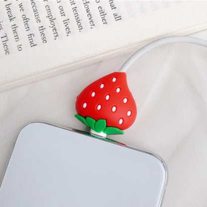 Cartoon Fruit Silicone Cable Protector for iPhone Charger Wire - Charging Cable - Scribble Snacks